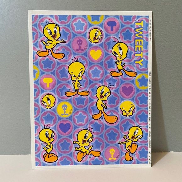 Vintage Hallmark + Looney Tunes Tweety Bird Stickers - 3 Sheets - Picture 3 of 5